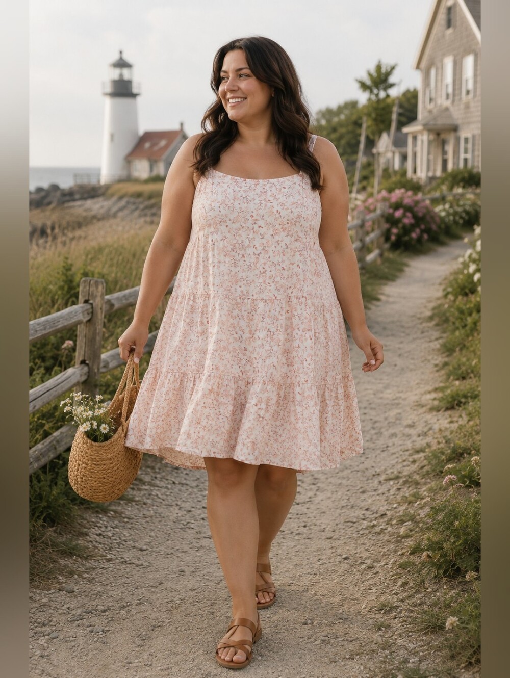 Old Navy Sleeveless Tiered Floral Swing Dress Cottagecore Feminine Women's 2X